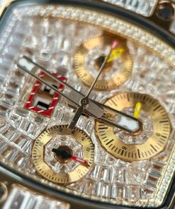 Richard Mille RM011 Replica Watches Best Quality Full Diamonds 44mm (1)