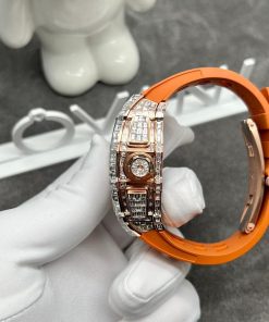 Richard Mille RM011 Rose Gold 18K and CVD Diamonds Replica Watches 44mm (1)