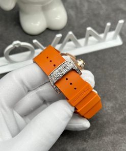 Richard Mille RM011 Rose Gold 18K and CVD Diamonds Replica Watches 44mm (1)