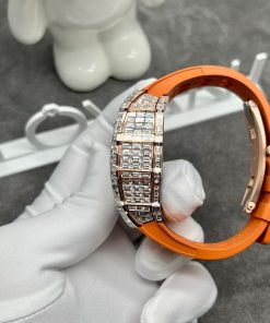 Richard Mille RM011 Rose Gold 18K and CVD Diamonds Replica Watches 44mm (1)