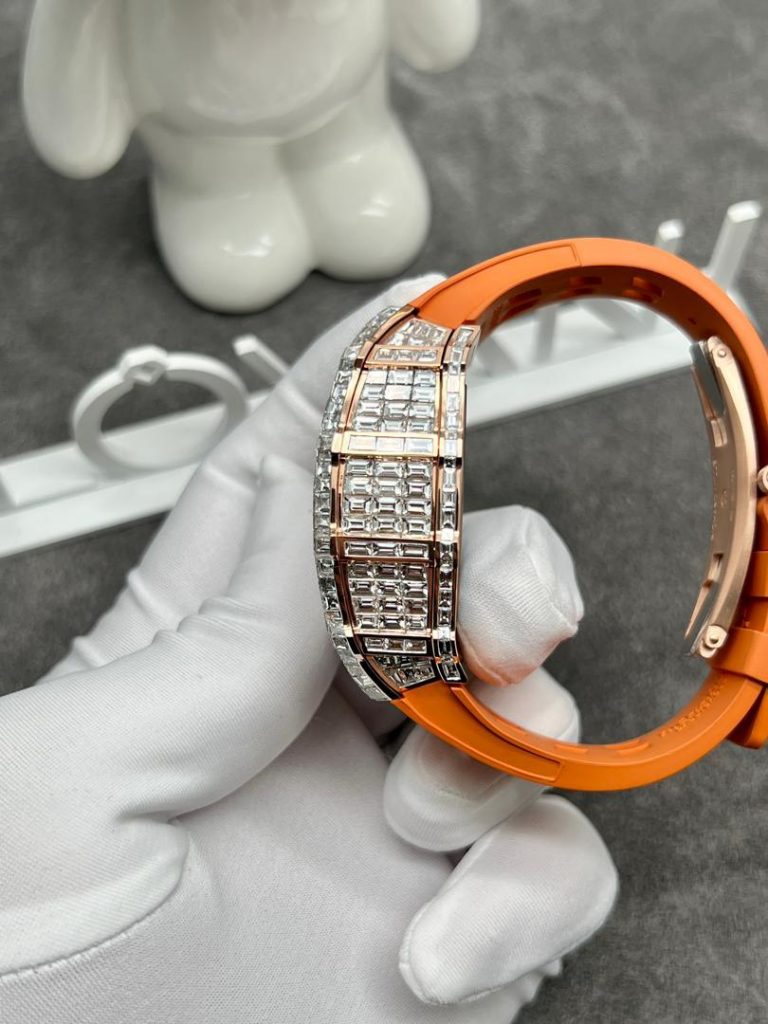 Richard Mille RM011 Rose Gold 18K and CVD Diamonds Replica Watches 44mm (1)