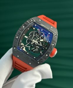 Richard Mille RM055 AN-TI Carbon NTPT Red Rubber Strap ZF Factory New (5)