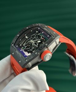 Richard Mille RM055 AN-TI Carbon NTPT Red Rubber Strap ZF Factory New (5)