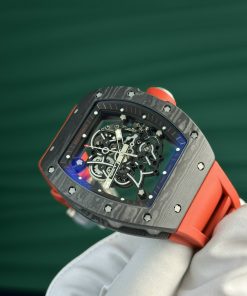 Richard Mille RM055 AN-TI Carbon NTPT Red Rubber Strap ZF Factory New (5)