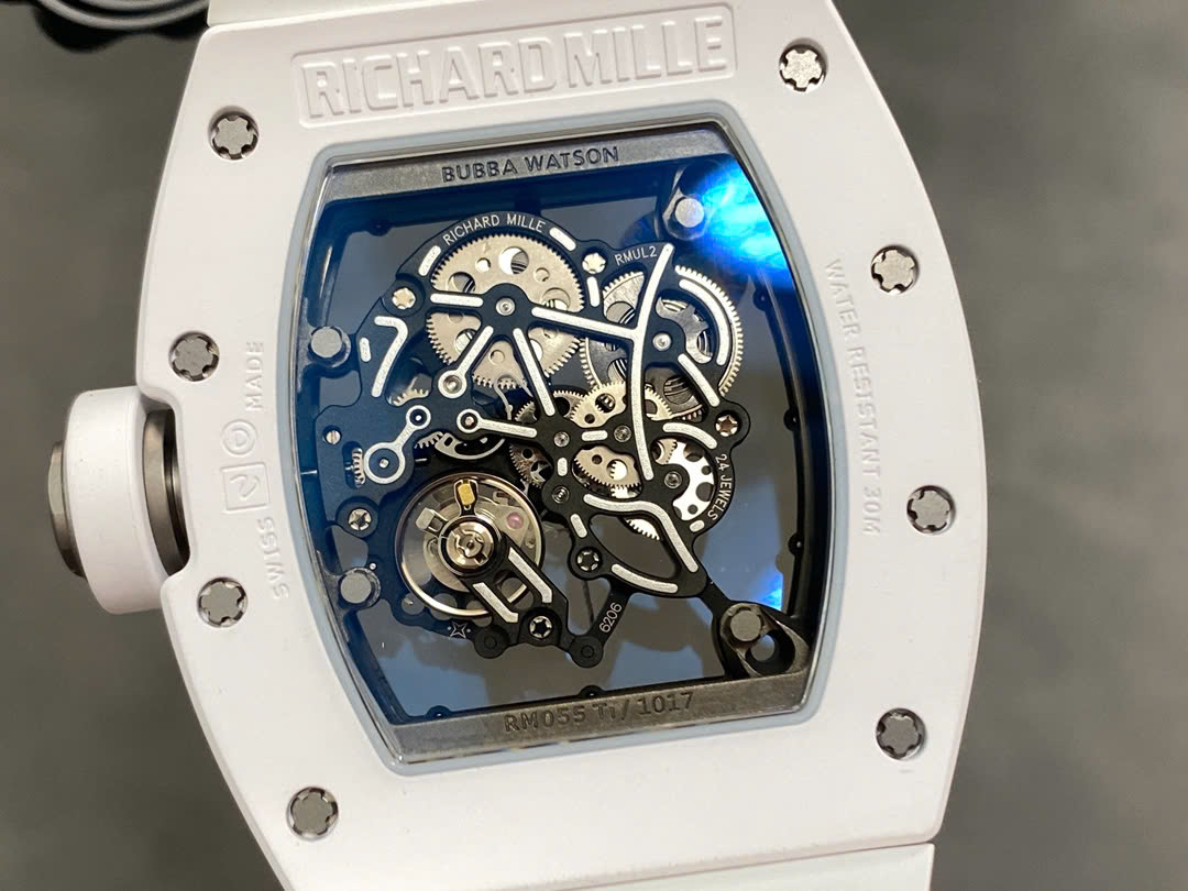 Richard Mille RM055 Best Replica Watch White Ceramic Rubber Strap ZF Factory 45mm (3) Richard Mille RM055 Best Replica Watch White Ceramic Rubber Strap ZF Factory 45mm (2)