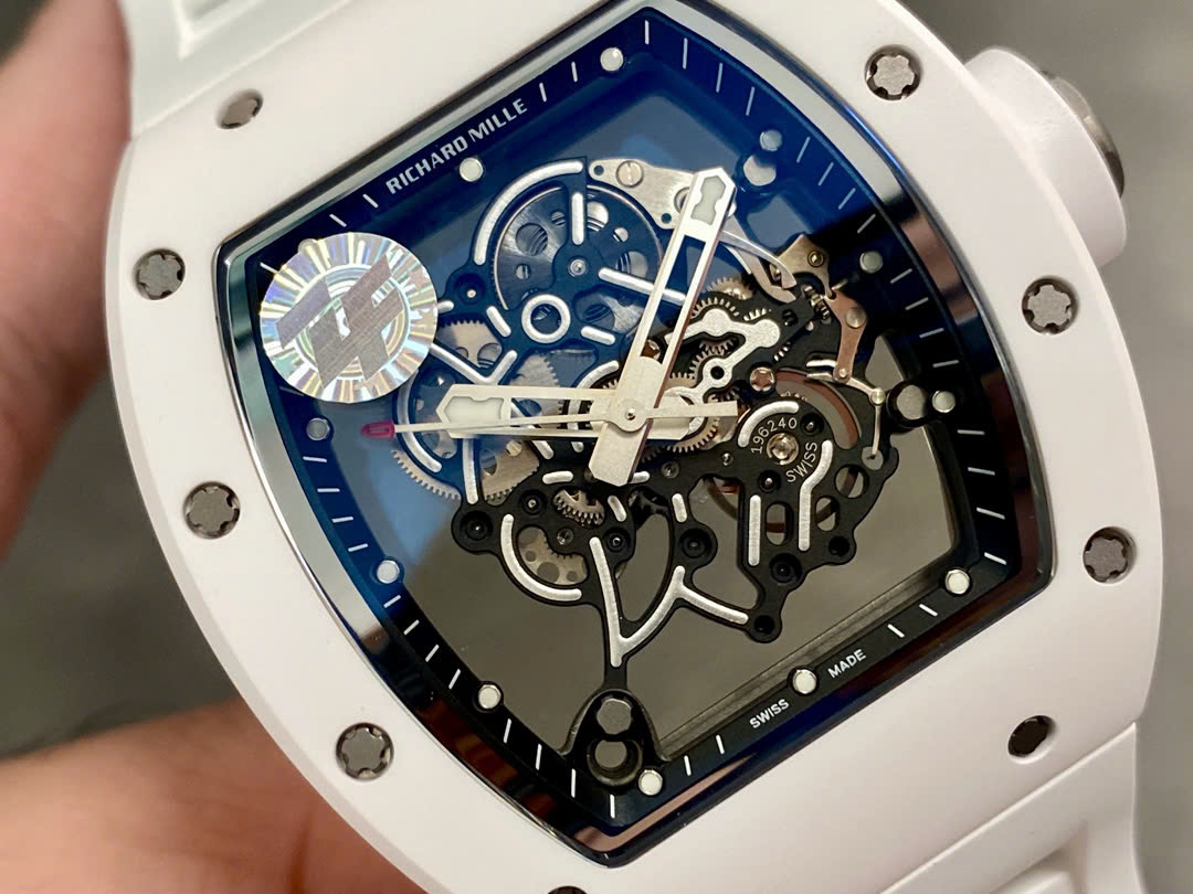 Richard Mille RM055 Best Replica Watch White Ceramic Rubber Strap ZF Factory 45mm (7) Richard Mille RM055 Best Replica Watch White Ceramic Rubber Strap ZF Factory 45mm (2)