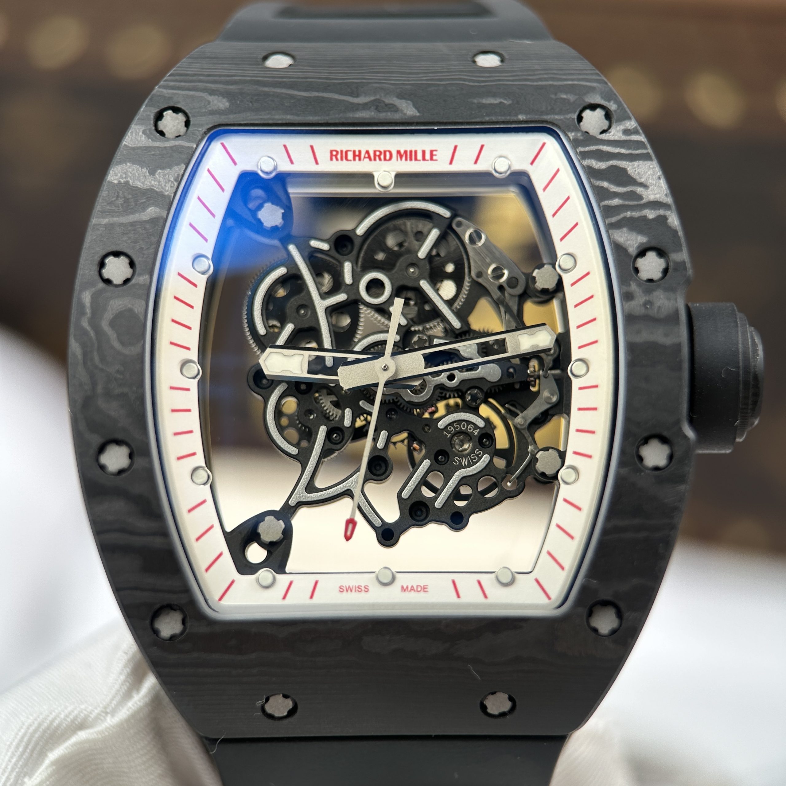 Richard Mille RM055 Carbon NTPT Replica Watches White Dial ZF Factory 49.9×42 (11) Richard Mille RM055 Carbon NTPT Replica Watches White Dial ZF Factory 49.9×42 (1)