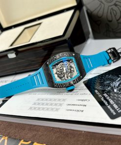 Richard Mille RM055 Replica Watches Best Quality Rubber Blue BBR 45mm (3)