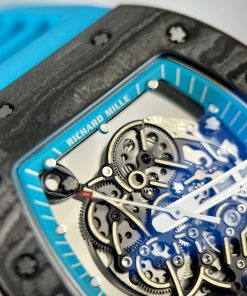 Richard Mille RM055 Replica Watches Best Quality Rubber Blue BBR 45mm (3)