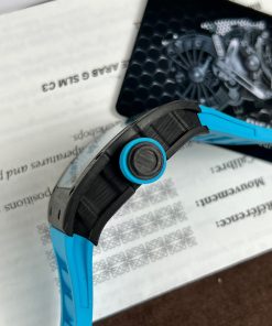 Richard Mille RM055 Replica Watches Best Quality Rubber Blue BBR 45mm (3)