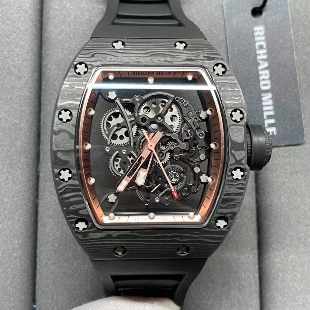 Richard Mille RM055 Skeleton Carbon Fiber Replica Watches Black BBR 45mm (3)