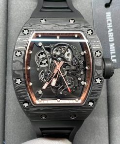 Richard Mille RM055 Skeleton Carbon Fiber Replica Watches Black BBR 45mm (3)