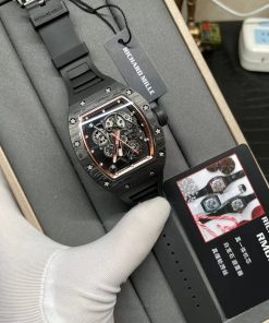 Richard Mille RM055 Skeleton Carbon Fiber Replica Watches Black BBR 45mm (3)