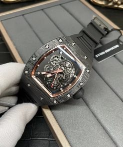 Richard Mille RM055 Skeleton Carbon Fiber Replica Watches Black BBR 45mm (3)