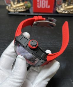 Richard Mille RM055 Skeleton Carbon Fiber Replica Watches Red BBR 45mm (3)