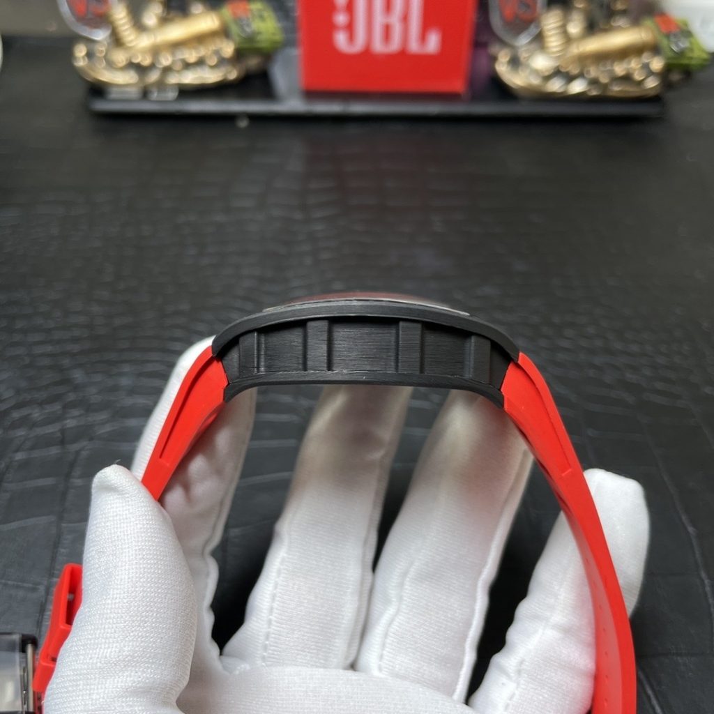 Richard Mille RM055 Skeleton Carbon Fiber Replica Watches Red BBR 45mm (3)