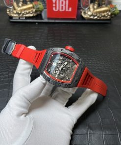 Richard Mille RM055 Skeleton Carbon Fiber Replica Watches Red BBR 45mm (3)