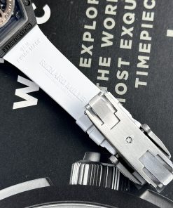 Richard Mille RM07-01 Carbon TPT Best Replica White Rubber Strap 32x46mm (8)
