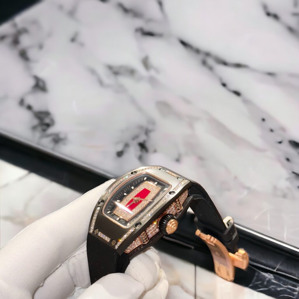 Richard Mille RM07 Rose Gold Wrapped Natural Diamonds 32mm (1)