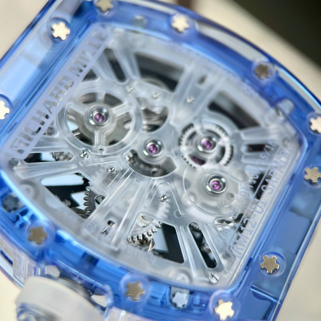 Richard Mille RM12-01 Sapphire Blue Tourbillon Replica Watches Best Quality (1)