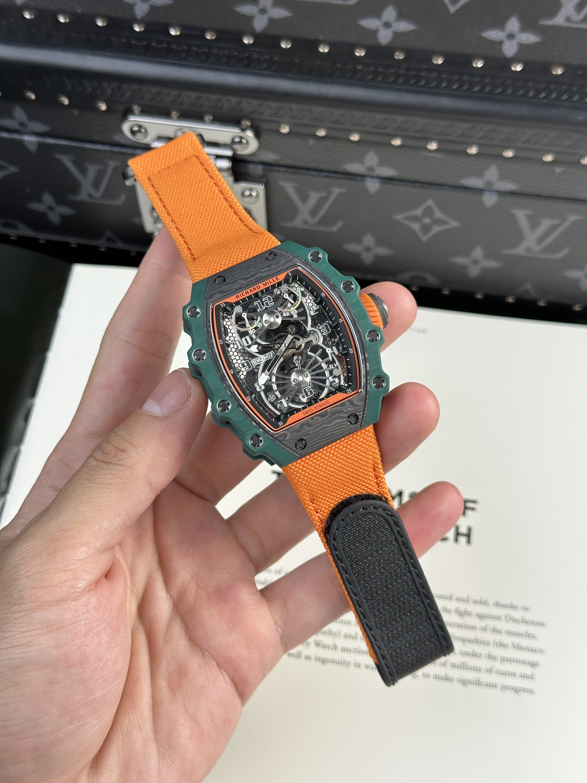 Richard Mille RM21-02 Tourbillon Aerodyne Green TPT Watch RM Factory 43mm (3) Richard Mille RM21-02 Tourbillon Aerodyne Green TPT Watch RM Factory 43mm (10)
