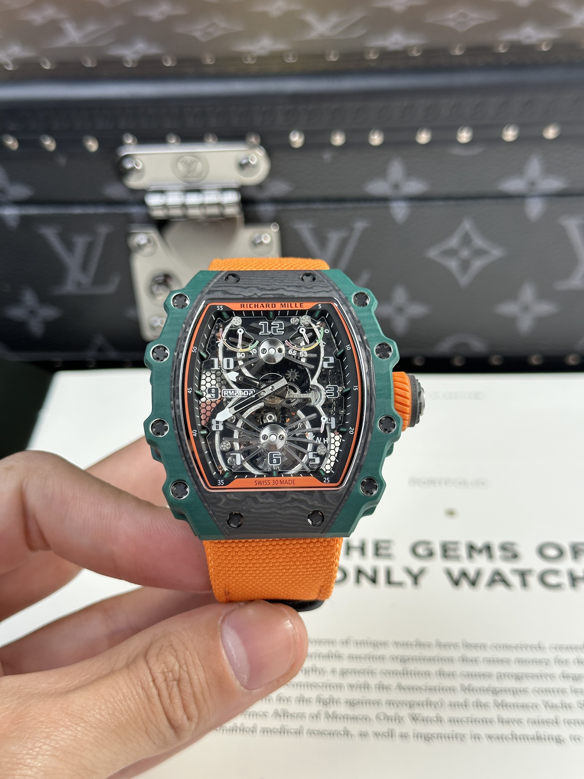 Richard Mille RM21-02 Tourbillon Aerodyne Green TPT Watch RM Factory 43mm (4) Richard Mille RM21-02 Tourbillon Aerodyne Green TPT Watch RM Factory 43mm (10)