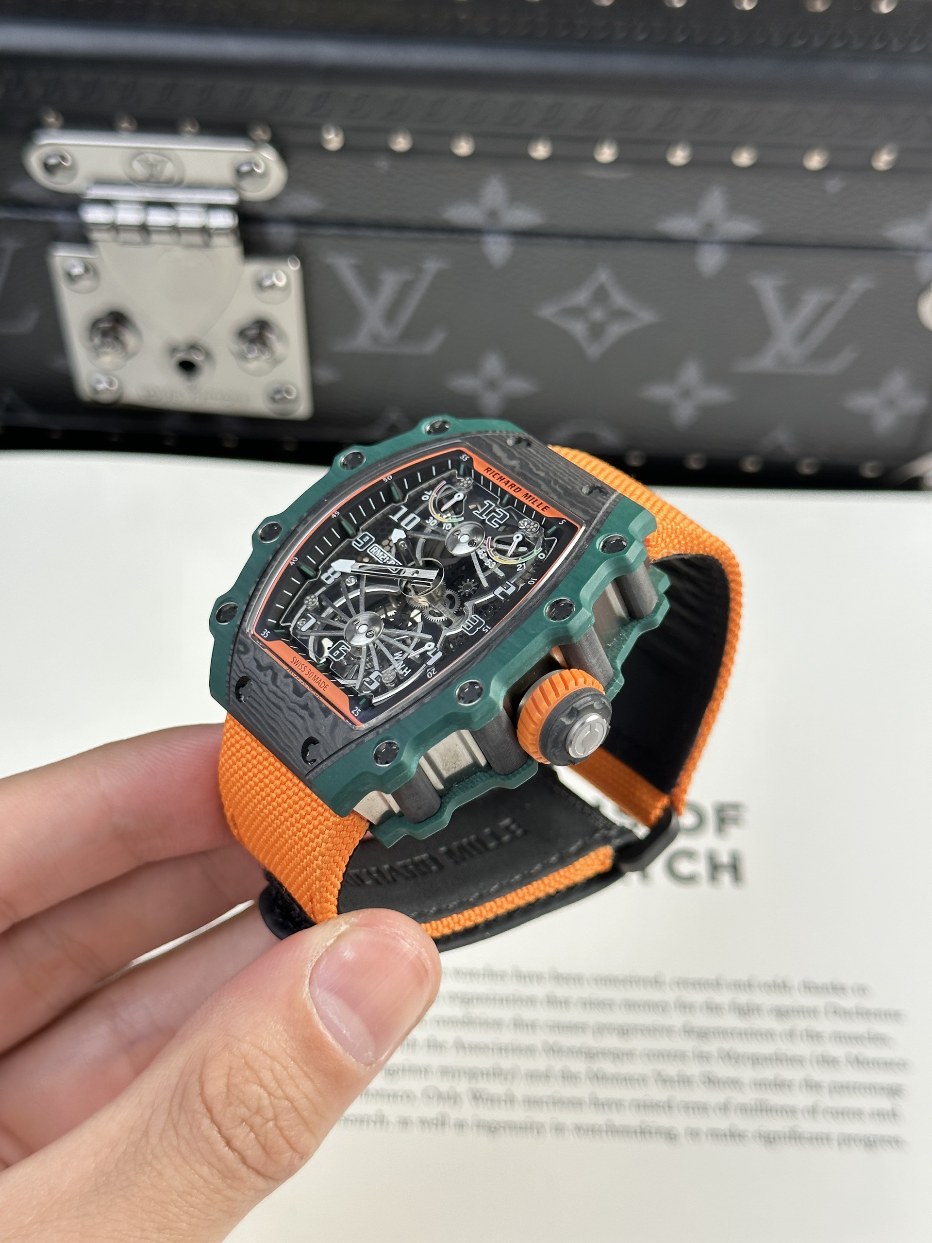 Richard Mille RM21-02 Tourbillon Aerodyne Green TPT Watch RM Factory 43mm (5) Richard Mille RM21-02 Tourbillon Aerodyne Green TPT Watch RM Factory 43mm (10)