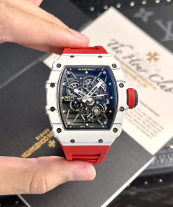 Richard Mille RM35-01 Rafael Nadal White Carbon Replica Watches BBR 44mm (7)