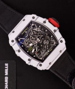 Richard Mille RM35-01 Rafael Nadal White Carbon Replica Watches BBR (1)