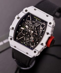 Richard Mille RM35-01 Rafael Nadal White Carbon Replica Watches BBR (1)