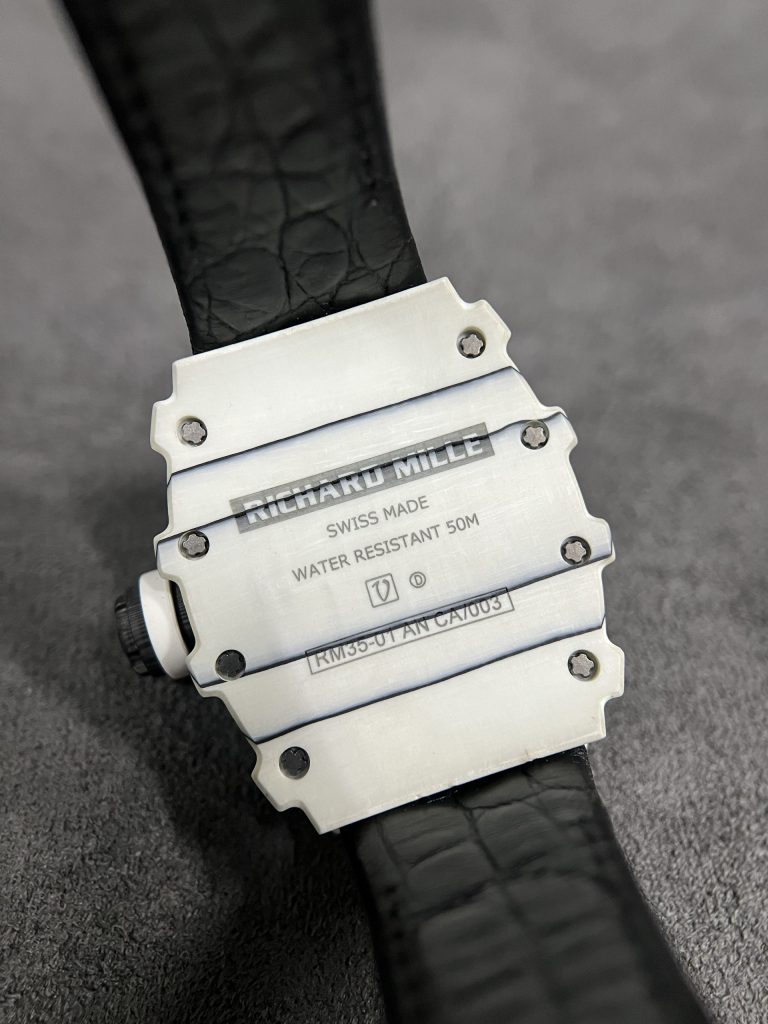 Richard Mille RM35-01 White Carbon Super Fake Watches 44mm (1)