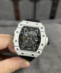 Richard Mille RM35-01 White Carbon Super Fake Watches 44mm (1)