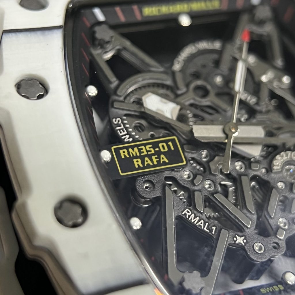 Richard Mille RM35-01 White Carbon Super Fake Watches 44mm (1)