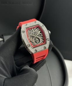 Richard Mille RM51-02 Replica Watches Red Rubber Strap 40mm (1)