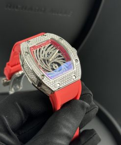 Richard Mille RM51-02 Replica Watches Red Rubber Strap 40mm (1)