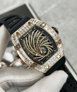 Richard Mille RM51 Replica Watches Full Diamonds Rose Gold 40mm (2)