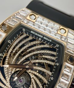 Richard Mille RM51 Replica Watches Full Diamonds Rose Gold 40mm (2)