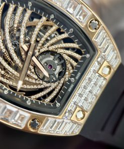 Richard Mille RM51 Replica Watches Full Diamonds Rose Gold 40mm (2)