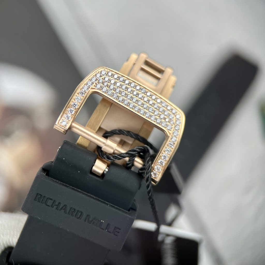 Richard Mille RM51 Replica Watches Full Diamonds Rose Gold 40mm (2)