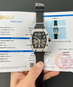 Richard Mille RM67-01 Custom Moissanite Diamonds Replica Watch 40mm (1)