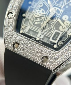 Richard Mille RM67-01 Custom Moissanite Diamonds Replica Watch 40mm (1)
