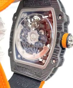 Richard Mille RM67-02 Carbon Best Replica Watch Weight 37 Grams Ultralight Orange 38.7×47 (2)