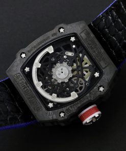 Richard Mille RM67-02 Carbon Nylon Strap Replica Watches Men's 44mm (9)