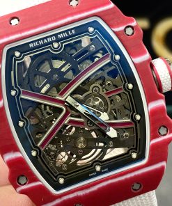 Richard Mille RM67-02 Red Carbon Customs Like Auth VVIP 38.7X47 (12)