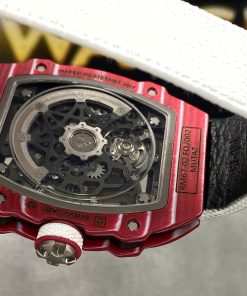 Richard Mille RM67-02 Red Carbon Customs Like Auth VVIP 38.7X47 (12)