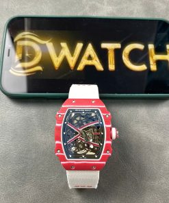 Richard Mille RM67-02 Red Carbon Customs Like Auth VVIP 38.7X47 (12)