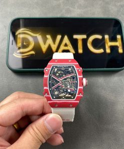Richard Mille RM67-02 Red Carbon Customs Like Auth VVIP 38.7X47 (12)