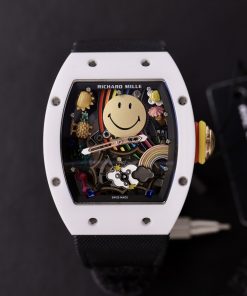 Richard Miller RM88 Smiley Replica Watches Black Color 42mm (8)