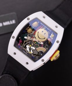 Richard Miller RM88 Smiley Replica Watches Black Color 42mm (8)
