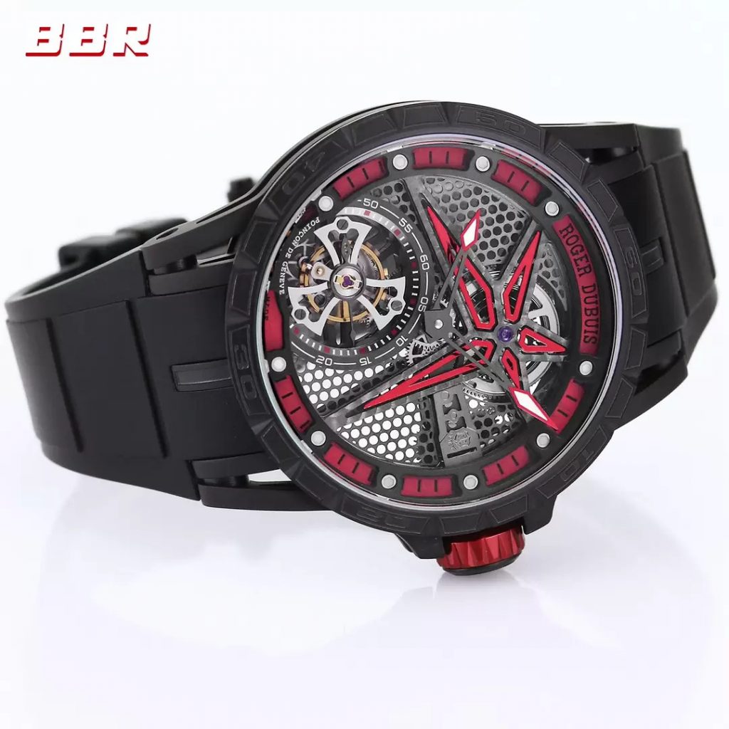 Roger Dubuis Excalibur RDDBEX0817 Replica Watches Tourbillon BBR 45mm (9)